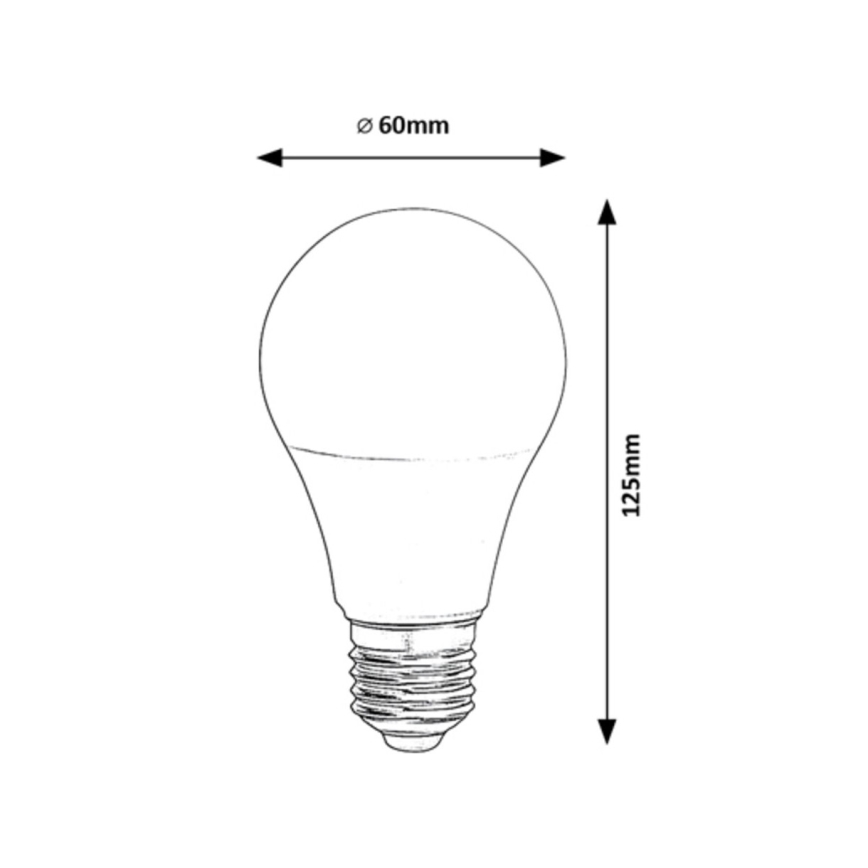 Rabalux - LED RGB Prigušiva žarulja A60 E27/10W/230V Wi-Fi 3000-6500K