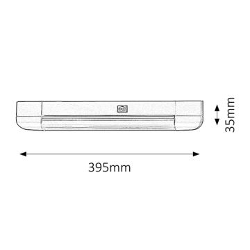 Rabalux - Podelementna svjetiljka BAND LIGHT 1xG13/10W/230V 39,5 cm srebrna