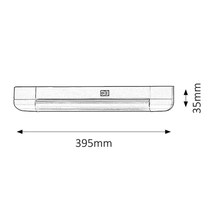 Rabalux - Podelementna svjetiljka BAND LIGHT 1xG13/10W/230V 39,5 cm srebrna