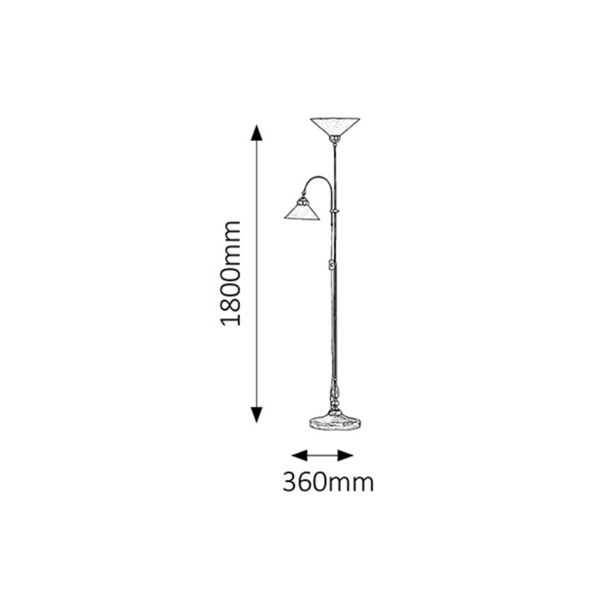 Rabalux 2708 - Stojeća lampa MARIAN 2xE27/60W/230V