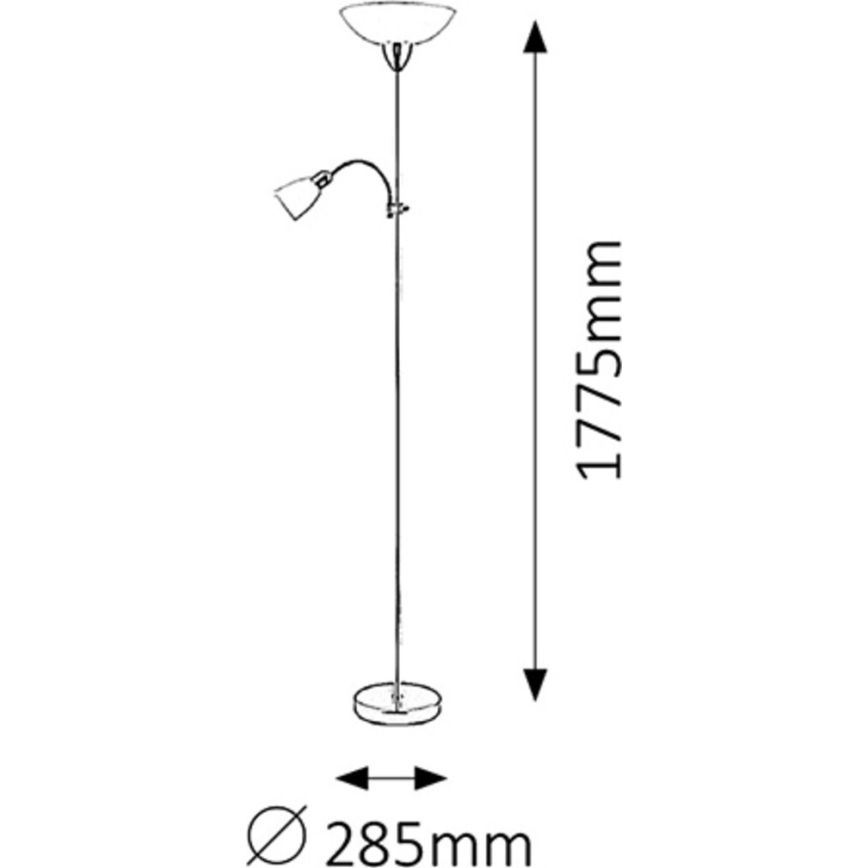 Rabalux - Podna lampa 1xE27/60W+E14/40W