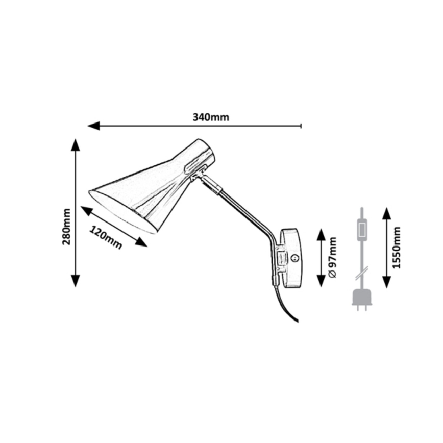 Rabalux - Zidna lampa 1xE27/25W/230V