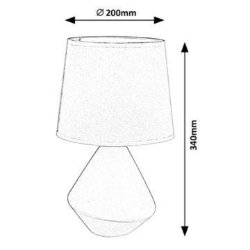 Rabalux - Stolna lampa 1xE14/40W/230V siva