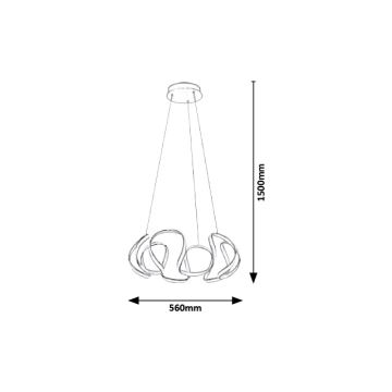 Rabalux - LED Luster na lancu LED/38W/230V