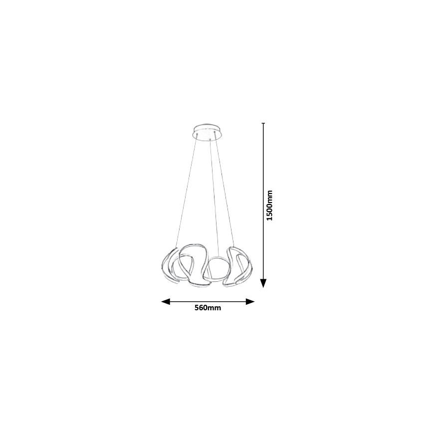 Rabalux - LED Luster na lancu LED/38W/230V