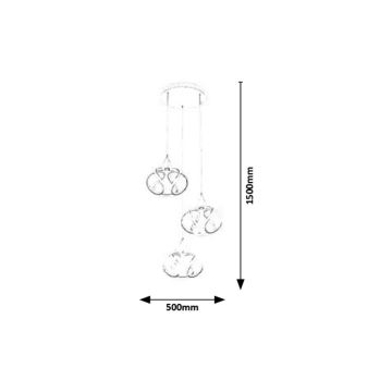 Rabalux - LED Luster na sajli LED/50W/230V 3000K