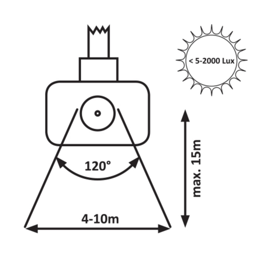 Rabalux - LED Reflektor sa senzorom LED/10W/230V 4000K IP44 crna