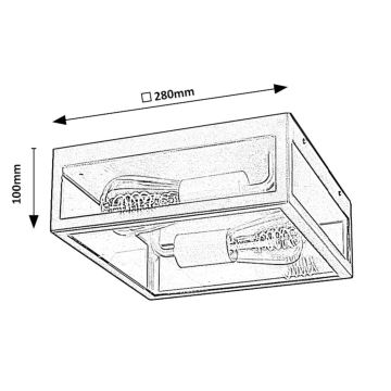 Rabalux - Vanjska stropna svjetiljka 2xE27/60W/230V IP23