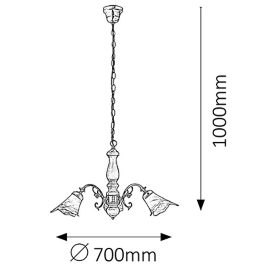 Rabalux - Luster na lancu 3xE14/40W/230V orah