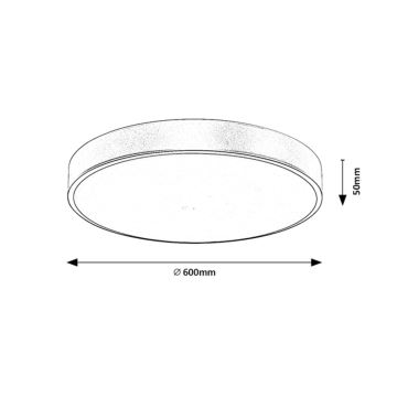 Rabalux - LED Prigušiva stropna svjetiljka LED/60W/230V 3000-6000K + daljinski upravljač