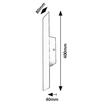 Rabalux - LED Zidna svjetiljka LED/6W/230V 3000K crna