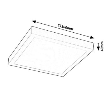 Rabalux - LED Nadgradni panel LED/18W/230V 4000K 30x30 cm