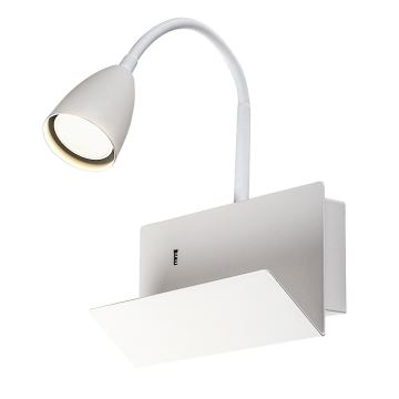 Rabalux - Zidna lampa s policom i USB portem 1xGU10/25W/230V bijela