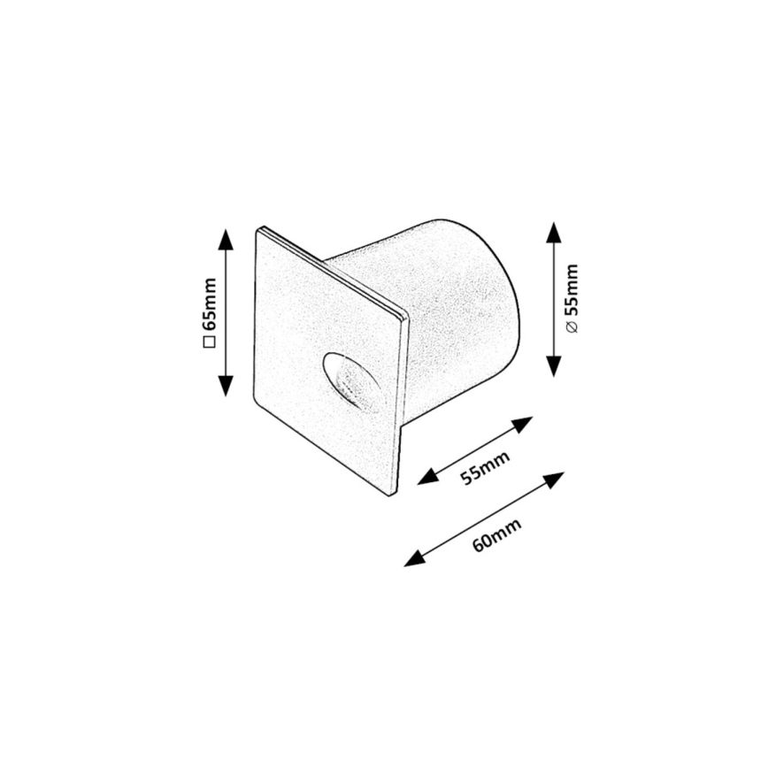 Rabalux - LED Vanjska stubišna svjetiljka LED/3W/230V IP54 3000K crna