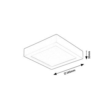 Rabalux - LED Stropna svjetiljka LED/15W/230V 4000K 16x16 cm bijela