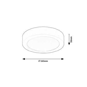 Rabalux - LED Stropna svjetiljka LED/15W/230V 4000K pr. 16 cm crna