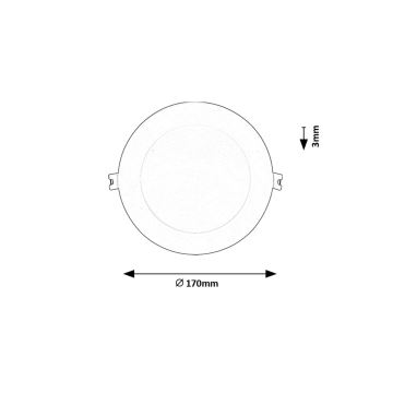 Rabalux - LED Ugradbena svjetiljka LED/12W/230V pr. 17 cm bijela