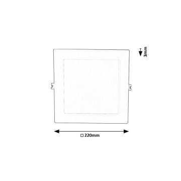 Rabalux - LED Ugradbena svjetiljka LED/18W/230V 22x22 cm bijela