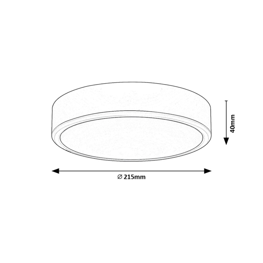 Rabalux - LED Stropna svjetiljka LED/22W/230V 3000/4000/6000K pr. 21 cm bijela