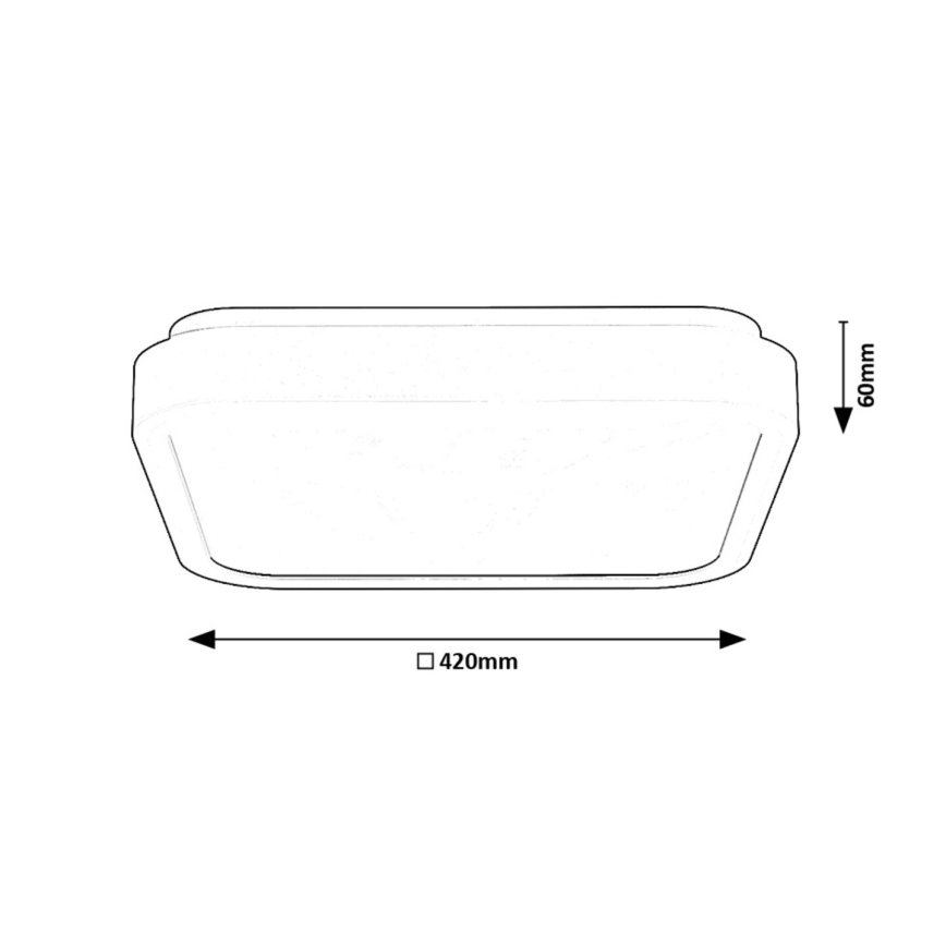 Rabalux - LED Stropna svjetiljka za kupaonicu LED/48W/230V IP44 4000K 42x42 cm bijela