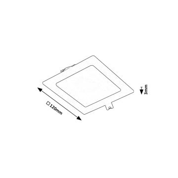 Rabalux - LED Ugradbena svjetiljka LED/6W/230V 12x12 cm crna