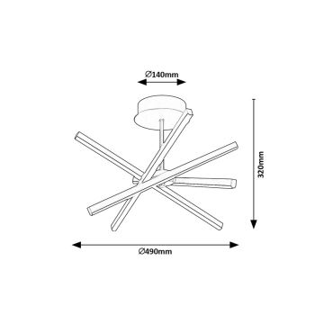 Rabalux - LED Viseći luster LED/30W/230V 4000K