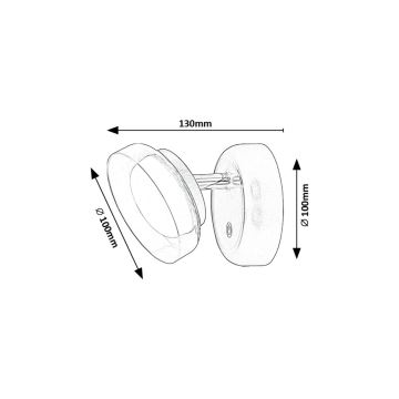 Rabalux - LED Prigušiva zidna punjiva svjetiljka LED/2W/5V 3000K 1800 mAh