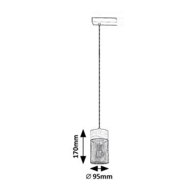 Rabalux - Luster na sajli 1xE27/25W/230V bukva