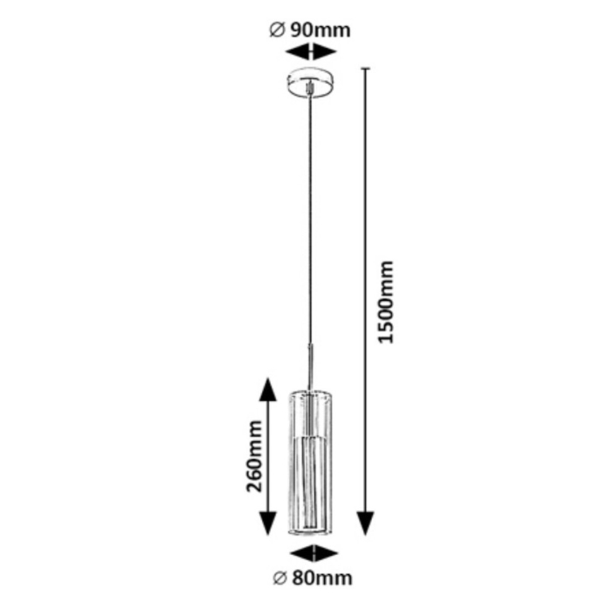 Rabalux - Luster na sajli 1xGU10/50W/230V prozirna/crna