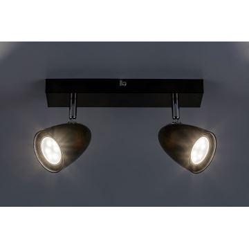 Rabalux - Reflektorska svjetiljka 2xGU10/5W/230V crna