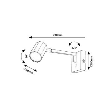 Rabalux - Zidna lampa 1xGU10/5W/230V