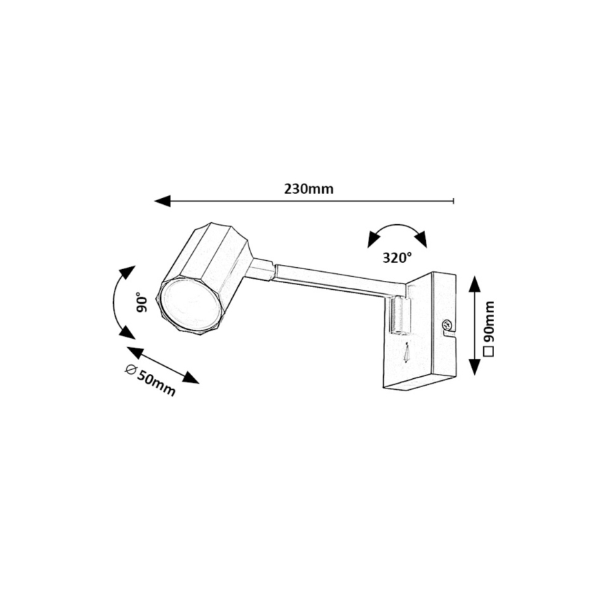 Rabalux - Zidna lampa 1xGU10/5W/230V