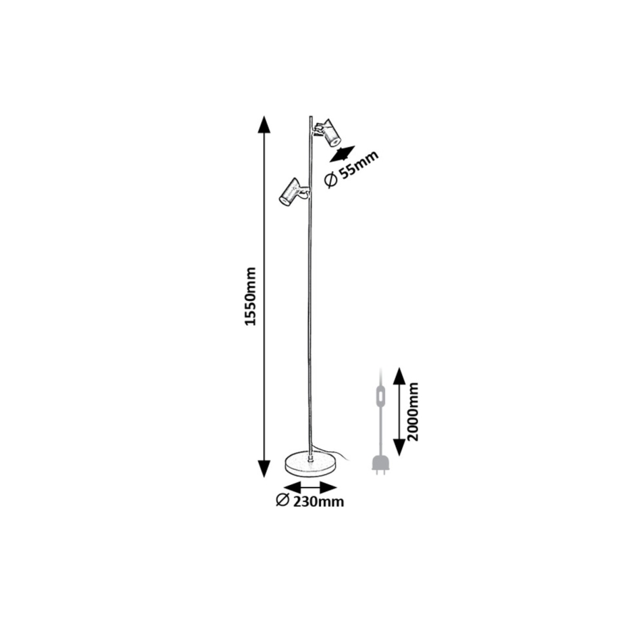 Rabalux - Podna lampa 2xGU10/10W/230V