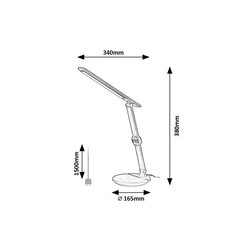 Rabalux - LED Prigušiva stolna lampa na dodir sa zaslonom LED/9W/230V 3000/4000/6500K