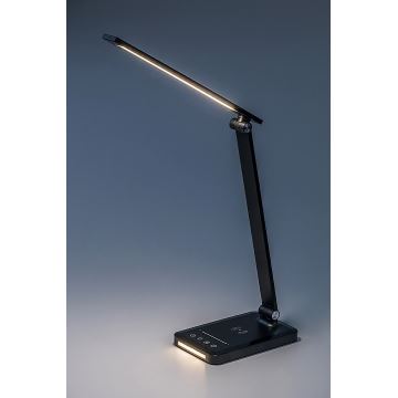 Rabalux 74213 - LED Prigušiva fleksibilna stolna lampa s bežičnim punjenjem QI i USB LED/5W/5V 3000-6500K