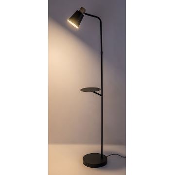 Rabalux - Podna lampa s policom 1xE27/40W/230V crna