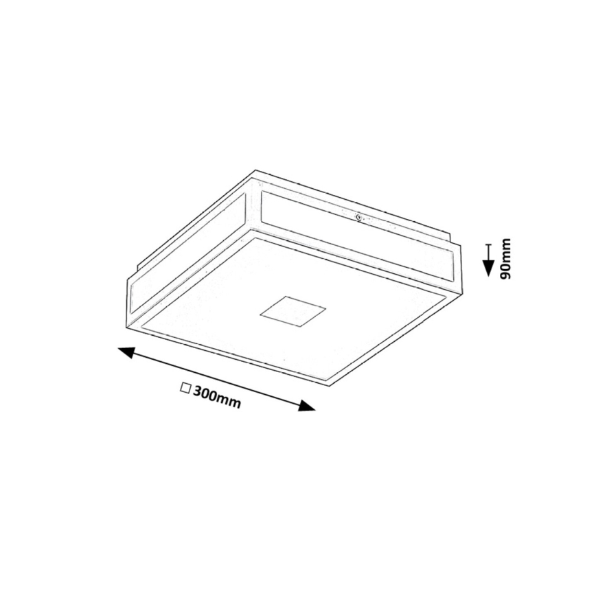 Rabalux - LED Stropna svjetiljka za kupaonicu LED/18W/230V IP44 crna