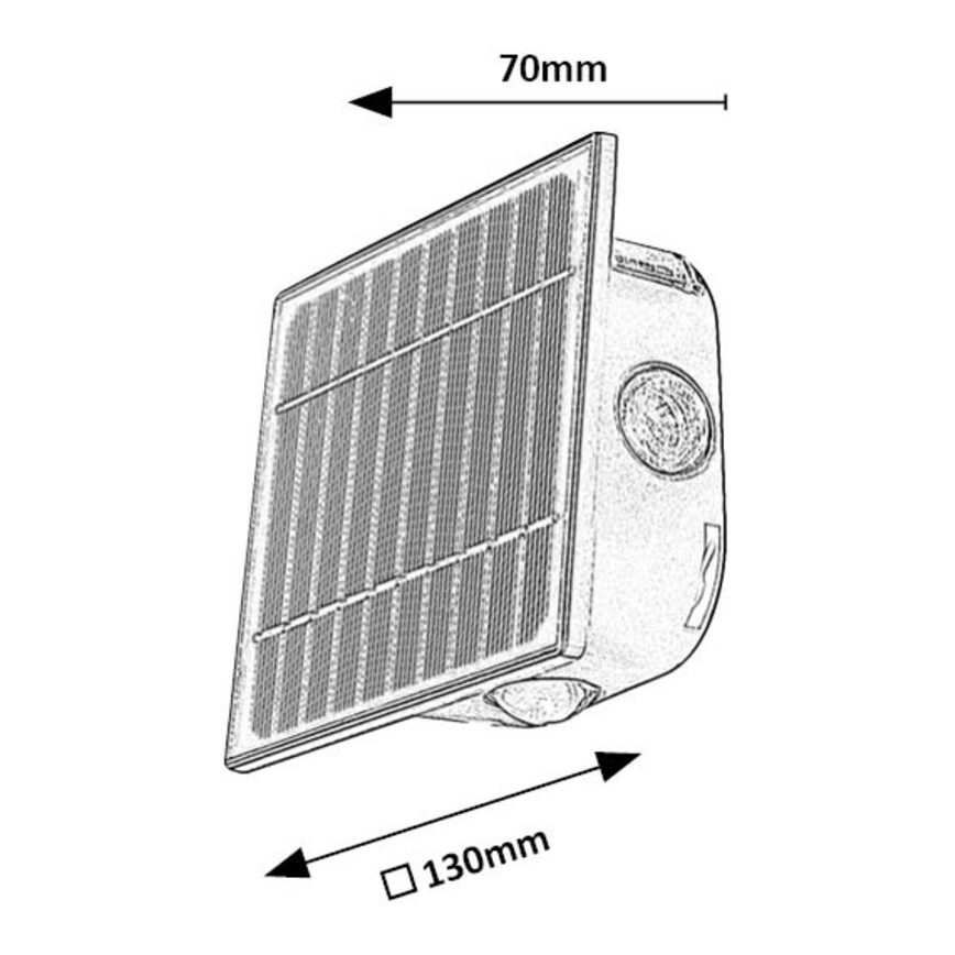 Rabalux - LED Prigušiva solarna zidna svjetiljka LED/0,5W/3,7V 3000K/6000K IP54