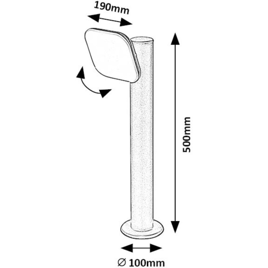 Rabalux - LED Vanjska fleksibilna lampa LED/12W/230V IP44 50 cm crna