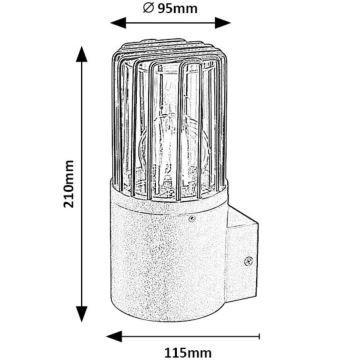 Rabalux - Vanjska zidna svjetiljka 1xE27/60W/230V IP54 crna