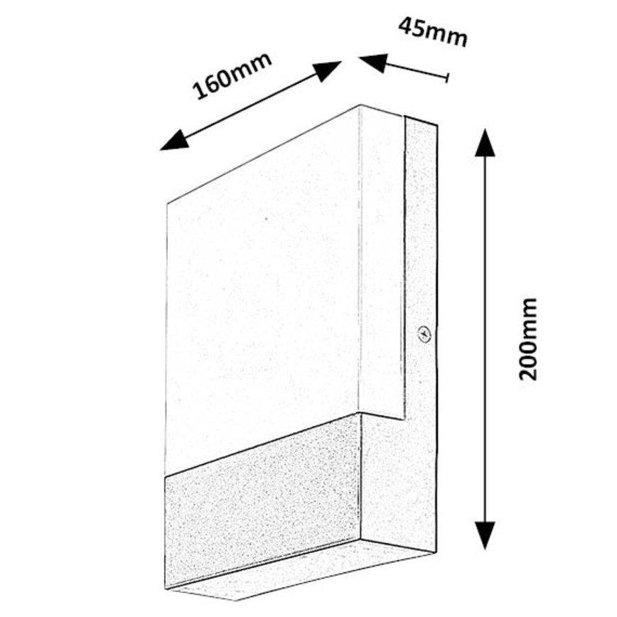Rabalux - LED Vanjska zidna svjetiljka LED/10W/230V IP44 crna
