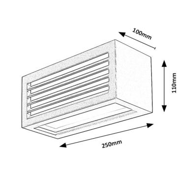 Rabalux - LED Vanjska zidna svjetiljka LED/10W/230V IP54 crna