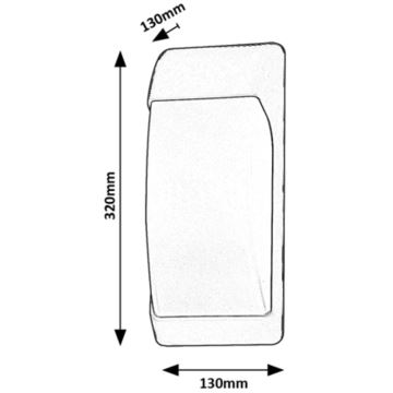 Rabalux - Vanjska zidna svjetiljka 1xE27/12W/230V IP65