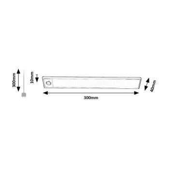 Rabalux - LED Podelementna punjiva svjetiljka sa senzorom LED/2W/3,7V 4000K