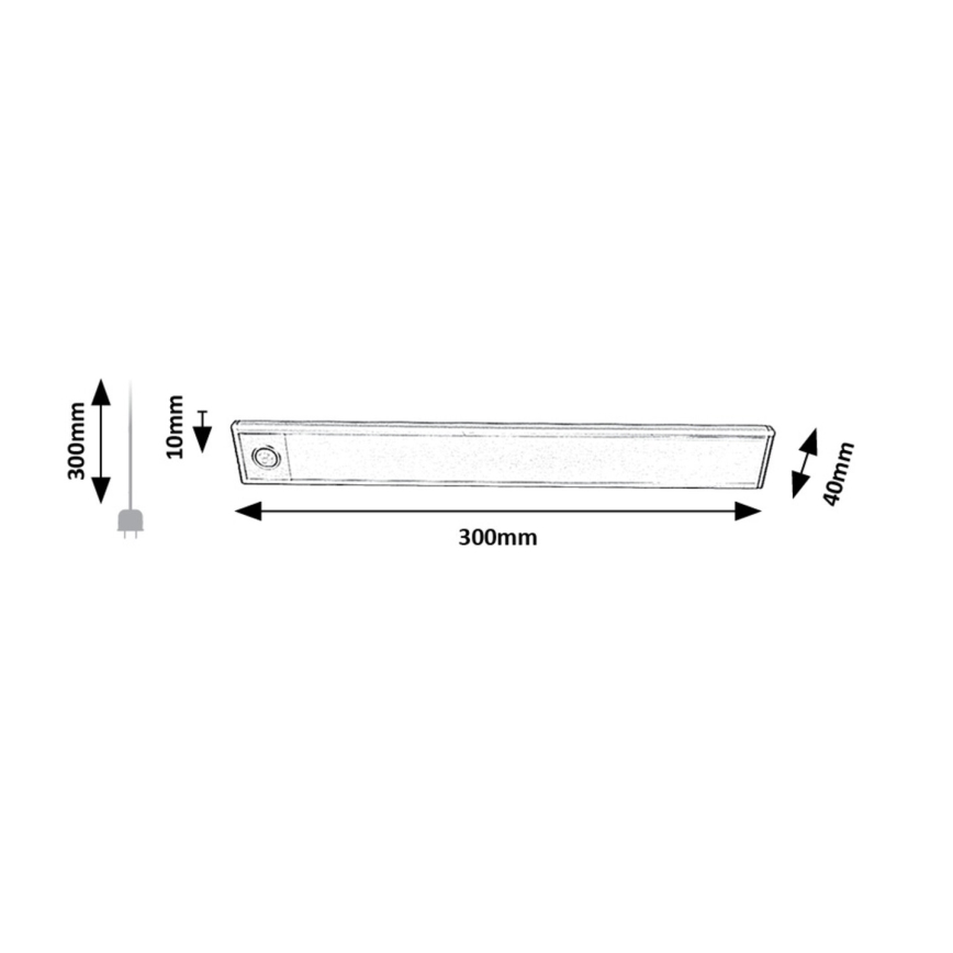 Rabalux - LED Podelementna punjiva svjetiljka sa senzorom LED/2W/3,7V 4000K