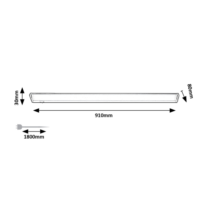 Rabalux - LED Podelementna svjetiljka LED/15W/230V 4000K 91 cm mat krom