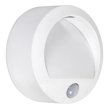 Rabalux - LED Vanjsko zidno svjetlo sa senzorom LED/1,5W/3xAA IP44 bijela