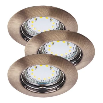 Rabalux - SET 3xLED Ugradbena svjetiljka 3xGU10/3W/230V IP40