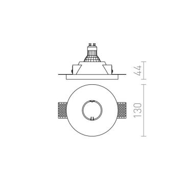 RED - Design Rendl - R12357 - Ugradbena svjetiljka DAG 1xGU10/35W/230V