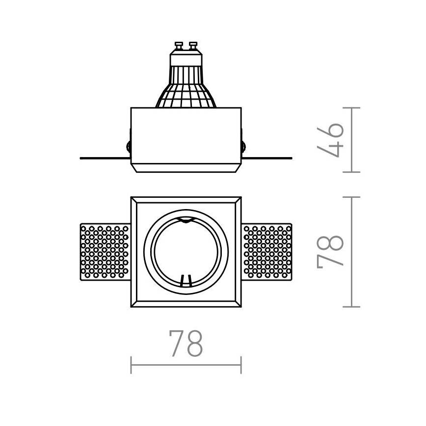 RED - Design Rendl - R12361 - Ugradbena svjetiljka QUO 1xGU10/35W/230V